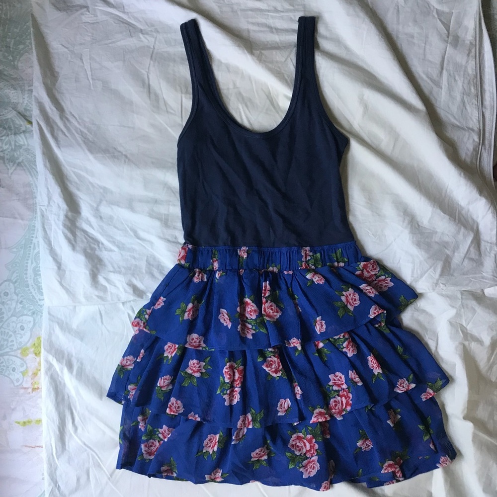 ABERCROMBIE blue fit and flare tank dress - Picture 2 of 3